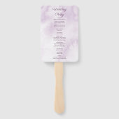 Donkerpaarse Rozen Bloem Gothic Huwelijksprogramma Handwaaier (Achterkant)