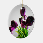 Donkerpaarse tulpen keramisch ornament (Rechts)