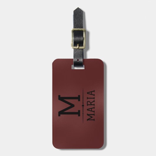 Donkerrode abstracte achtergrond bagagelabel (Voorkant verticaal)