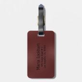 Donkerrode abstracte achtergrond bagagelabel (Achterkant verticaal)