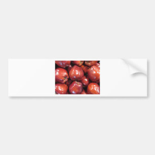 Donkerrode appels bumpersticker