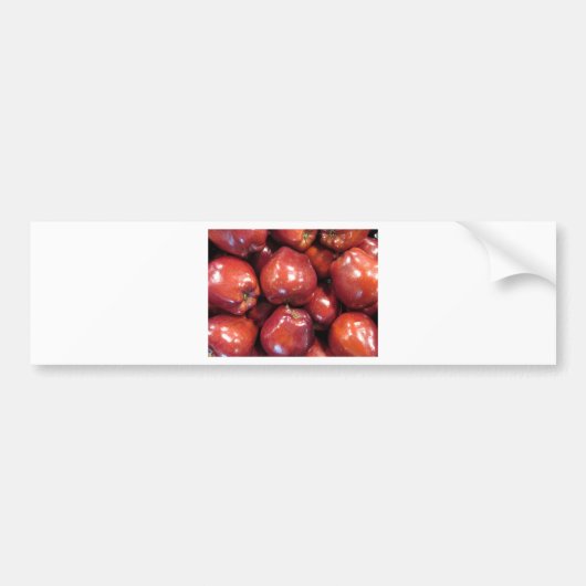 Donkerrode appels bumpersticker (Voorkant)