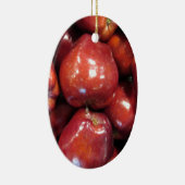 Donkerrode appels keramisch ornament (Rechts)