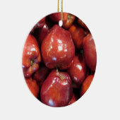 Donkerrode appels keramisch ornament (Rechts)