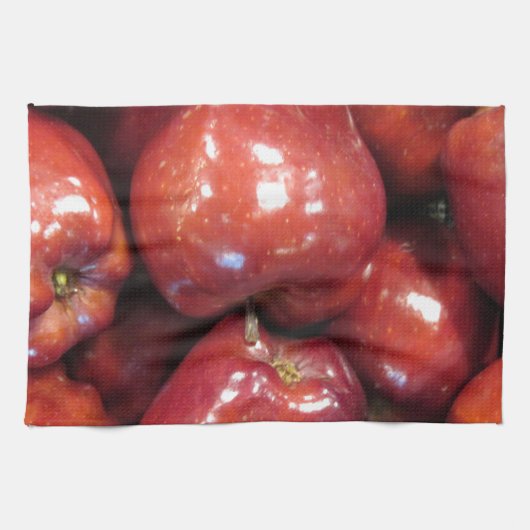 Donkerrode appels theedoek (Horizontaal)