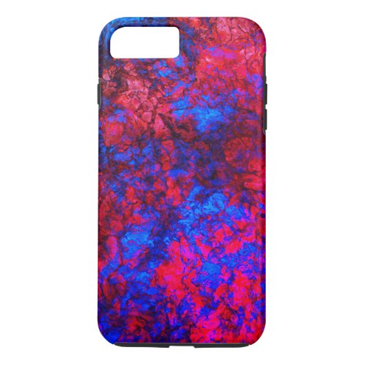 Donkerrode blauwe textuur, getextureerd, zacht mar Case-Mate iPhone case (Achterkant)