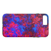 Donkerrode blauwe textuur, getextureerd, zacht mar Case-Mate iPhone case (Achterkant (Horizontaal))