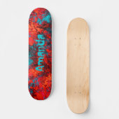 Donkerrode blauwe textuur, getextureerd, zacht mar skateboard (Voorkant)