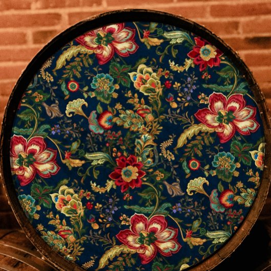 Donkerrode bloemen Chinoiserie Decoupage Tissuepapier