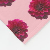 Donkerrode Dahlia Flower Seamless Pattern op Fleece Deken (Hoek)