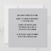 Donkerrode deco Handfasting Invitation Kaart (Achterkant)