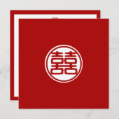 Donkerrode Dubbele Geluk - Rond Kaart (Voorkant / Achterkant)