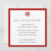 Donkerrode dubbele geluk - Rond Kaart (Achterkant)