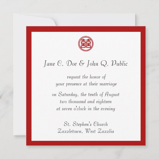 Donkerrode Dubbele Geluk - Rond Kaart (Achterkant)