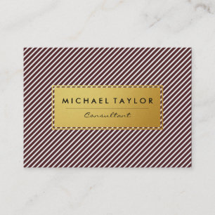 Donkerrode en witte strepen visitekaartje