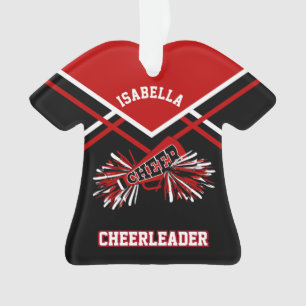 Donkerrode en zwarte Cheerleader Ornament