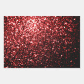Donkerrode faux glitter sparkles bling inpakpapier vel (Voorkant 3)