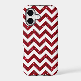 Donkerrode Glitter Chevron Patroon