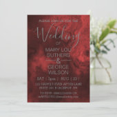 Donkerrode hele gerookte marmer Weddenschap Kaart (Staand voorkant)