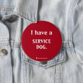 Donkerrode hulphond ronde button 4,0 cm (In situ)