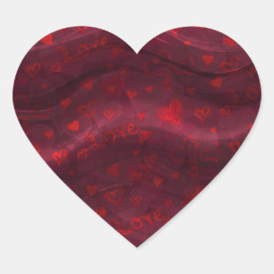 Donkerrode Liefde Sticker