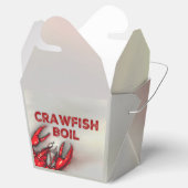 Donkerrode rivierkreeften kookfeest bedankdoosjes (Geopend)