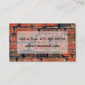 Donkerrode rok Pattern Wall Masonry Visitekaartje (Achterkant)