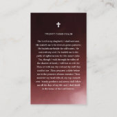 Donkerrode rouwgebedskaart visitekaartje (Achterkant)