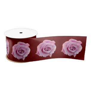 Donkerrode roze roos lint