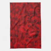 Donkerrode rozen Art keukenhanddoek (Verticaal)