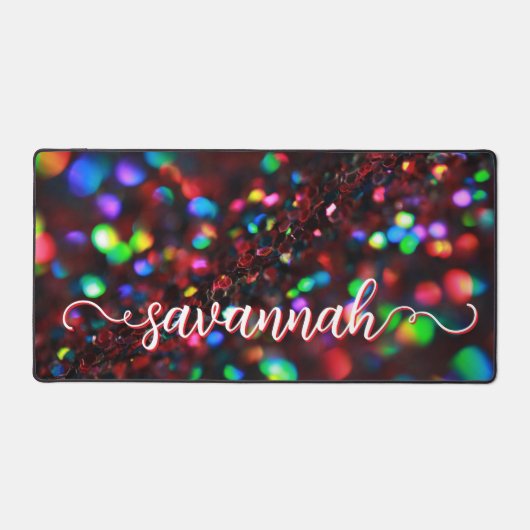 donkerrode sprankeling bureaumat (Voorkant)