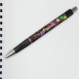 donkerrode sprankeling pen