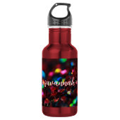 donkerrode sprankeling waterfles (Voorkant)