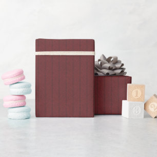 Donkerrode visgraat patroon inpakpapier Roll
