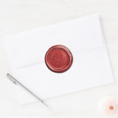 Donkerrode Wax Seal Custom Bruiloft Stickers (Envelop)