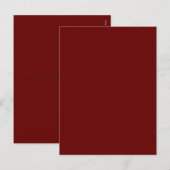 Donkerrood #650000, koperkorst feestdagenkaart (Voorkant / Achterkant)