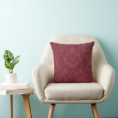 Donkerrood Damask Pattern  Elegant Kussen (Stoel)