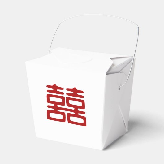 Donkerrood dubbel geluk - elegant bedankdoosjes (Voorkant Zijde)