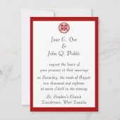 Donkerrood dubbel geluk - rond kaart (Achterkant)