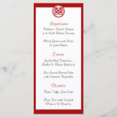 Donkerrood dubbel geluk - rond menu (Achterkant)