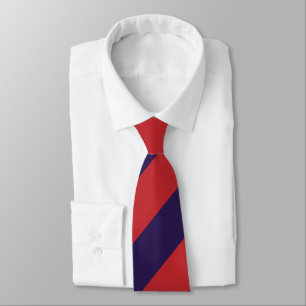 Donkerrood en donkerblauw stropdas