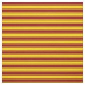 Donkerrood en gele strepen/linnen patroon stof (Swatch)