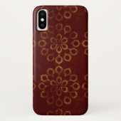 Donkerrood en goudventilator Case-Mate iPhone case (Achterkant)