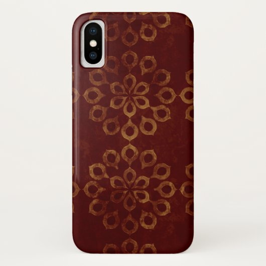 Donkerrood en goudventilator Case-Mate iPhone case (Achterkant)