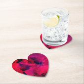 Donkerrood en paars, modern en abstract kartonnen onderzetters (Insitu)