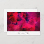 Donkerrood en Paars vet en modern Abstract Bedankkaart (Voorkant / Achterkant)