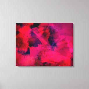 Donkerrood en Paars vet en modern Abstract Canvas Afdruk