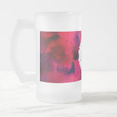 Donkerrood en Paars vet en modern Abstract Matglas Bierpul (Links)