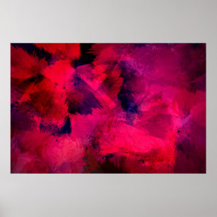 Donkerrood en Paars vet en modern Abstract Poster