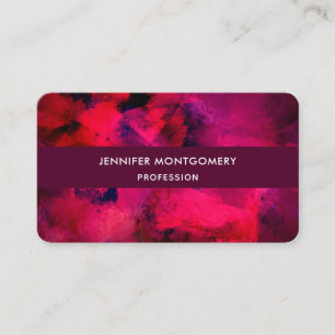 Donkerrood en Paars vet en modern Abstract Visitekaartje